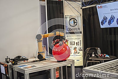 ADVANCED DESIGN & MANUFACTURING EXPO TORONTO CANADA - June 5. 2019 Editorial Stock Photo